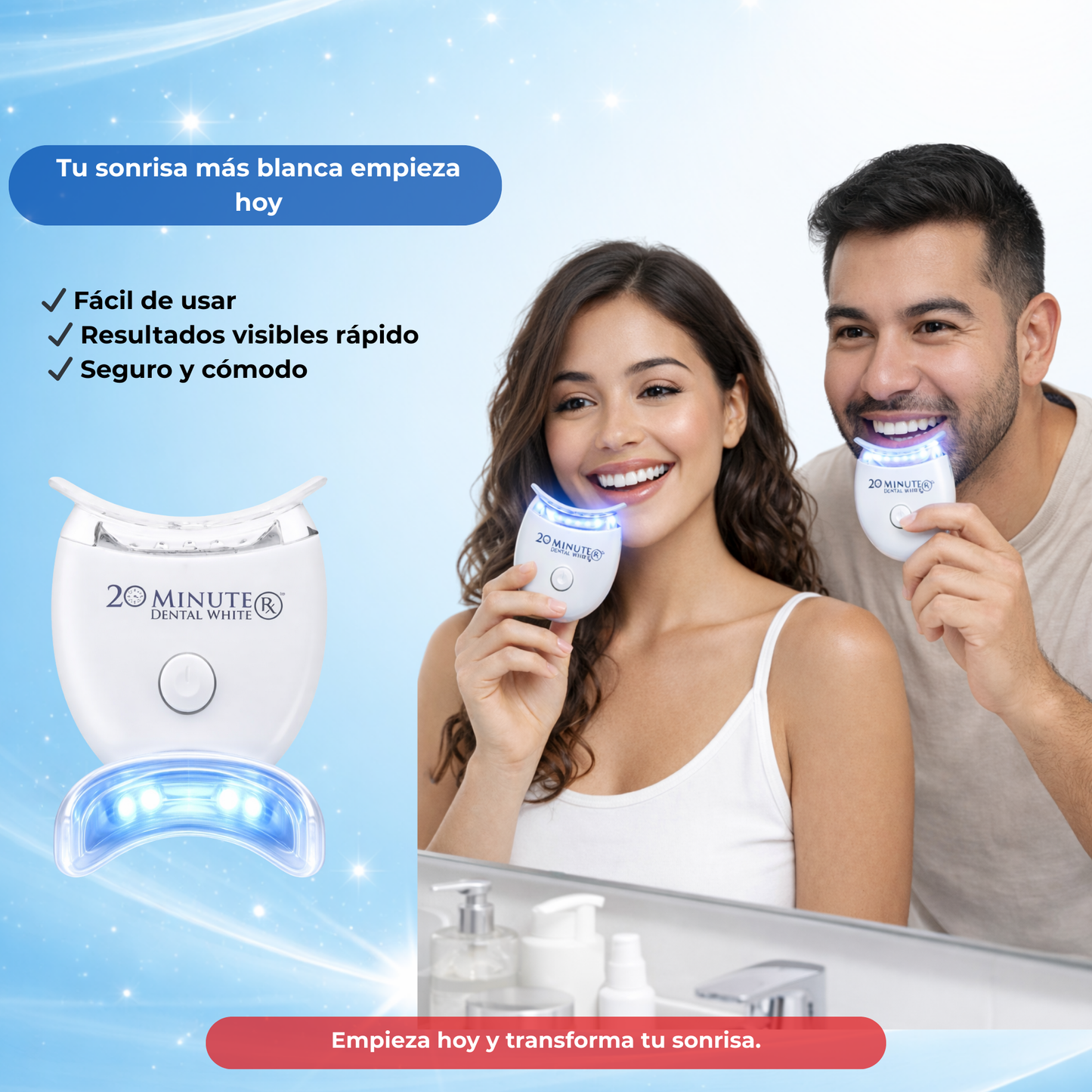 Kit de Blanqueamiento Dental LED | En una semana tus dientes más blancos